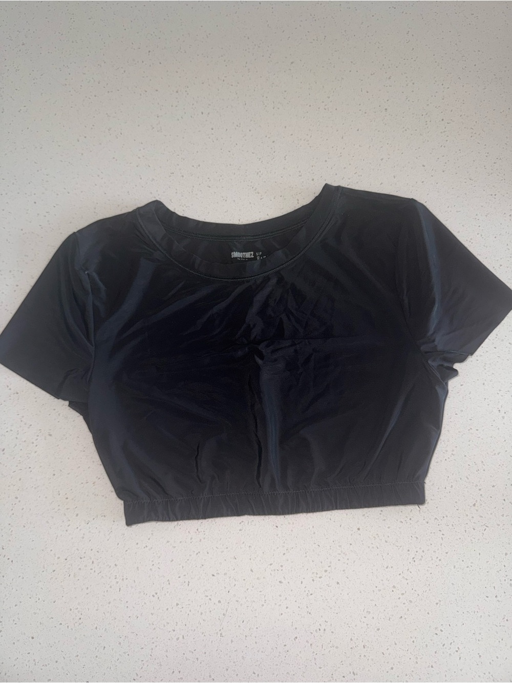 Black Crop Athletic Top - Aerie